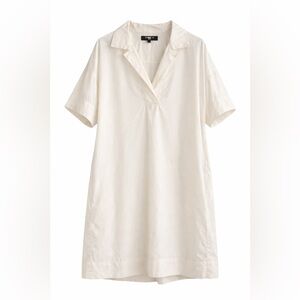 Paule Ka Paris Ivory Poplin Shirt Dress | French Designer | Size 40 (US M)